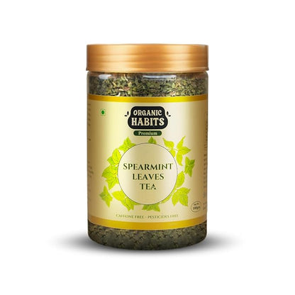 Organic Habits Spearmint Leaves Tea 100 Gms | 100% Natural Dried Spearmint Loose Leaves Tea | Spearmint Herbal Tea