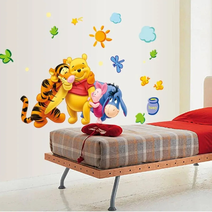 Jaamso Royals Multicolor Winnie the Pooh Wall Sticker Waterproof and Removable Sticker Multicolor Train Wall sticker