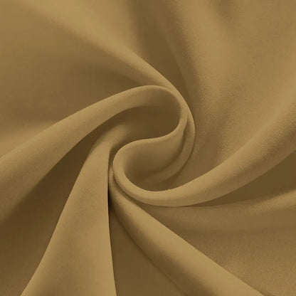 Divine Casa Super Satin Blackout Door Curtains Solid Panels for Complete Light Block Size 7 Feet Silky Colour Cool Beige (Pack of 2)