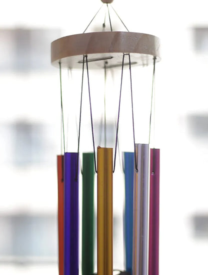 Lilone Brass 7 Color Pipes Wind Chimes Multicolour 24 Inch Long