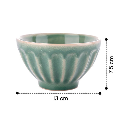 Anko Hand Glazed Icecream Bowls Set of 4 Stoneware Embossed Oven Safe 7.5cm H x 13cm Dia Pink Brown Green Red