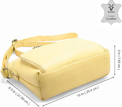 Goatter Genuine Leather Casual Sling Bag for Girls and Women