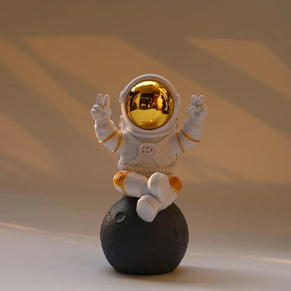 Street27 Astronaut Figurine Showpiece Gold for Home Décor Idols