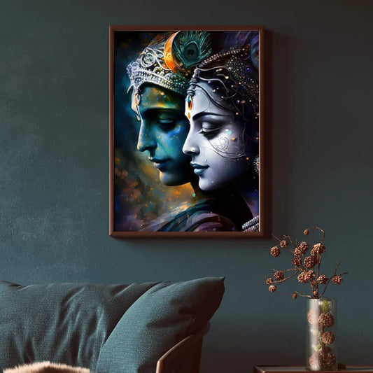 TULIP N TURTLE Radhe Mohan Diy Acrylic Paint By Number Kit For Adults Kids Beginner Number Painting Kit Diy Canvas Painting By Number. Wall Decoration Diy Painting Kit ,Multi-Coloured