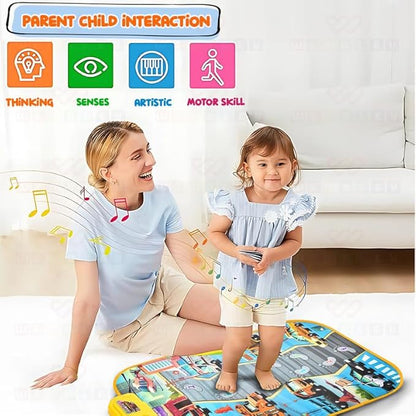 Wembley Transport Musical Mat for Kids Ages 3+ Baby Piano Play Mat