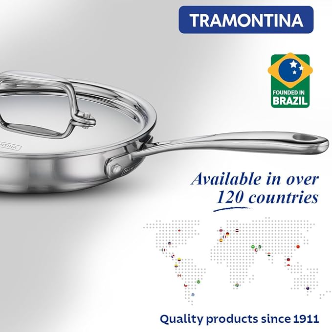 Tramontina Fusao Healthy Triply Ceramic 30cm Frypan with SS 304 lid