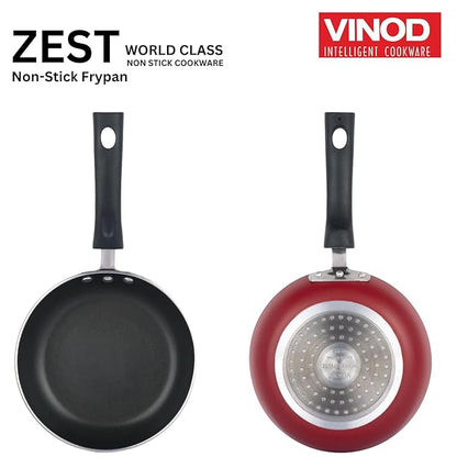 Vinod Zest Inducto Aluminium Non Stick Frypan - 26 cm | 3mm Extra Thick | 3 Layer Coating