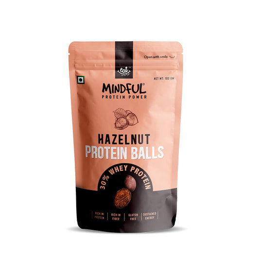 Eat Anytime Mindful Healthy Hazelnut Protein Balls - 100 gms (Pack of 2)