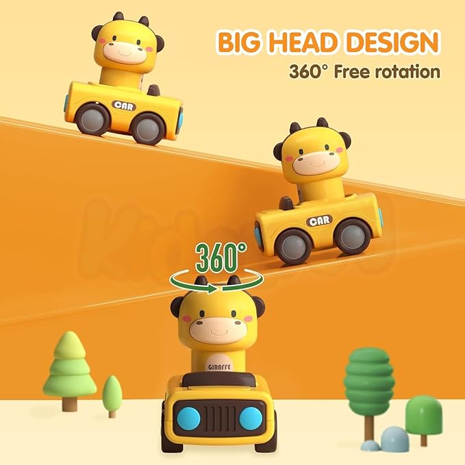 Kidology Press & Go Friction-Powered Cars for Toddlers