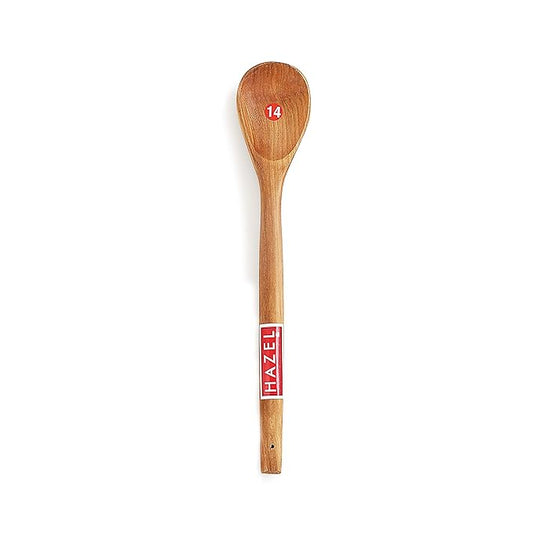 Hazel Wooden Oval Spatula Large Size Wooden Scoup Non Stick One Piece Cooking Serving Spoon
