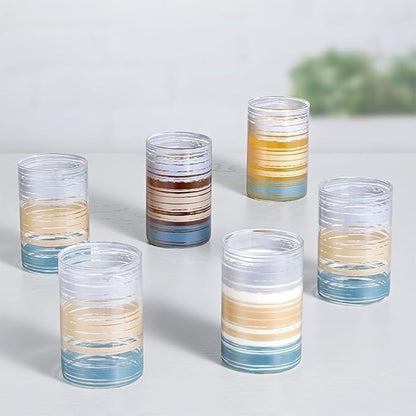 Borosil Artisan Glance 295 Ml 6 Pieces Set Transparent Drinking Glass
