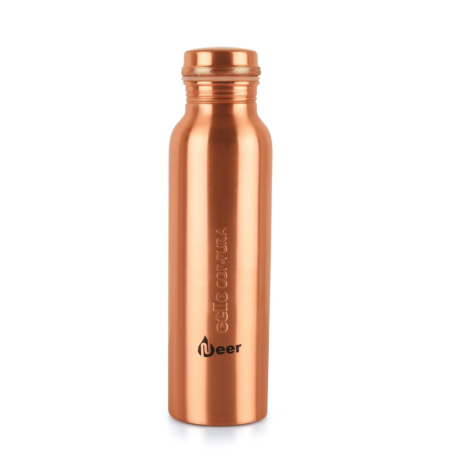 Cello Cop-pura Neer Copper Water Bottle | 1000 Ml | Copper