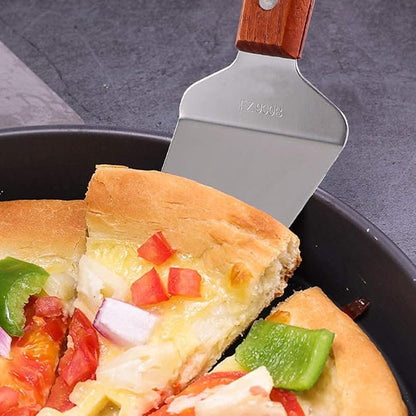 P-Plus International Pie Server Cake Support Transmission Triangle Shovel Spatula Wooden Handle