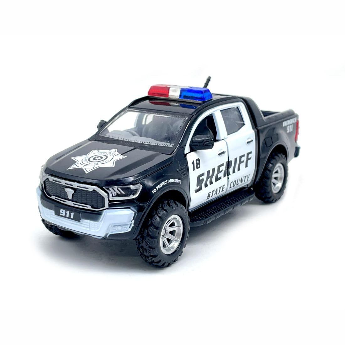 Centy Sheriff Pull Back Police Toy Car with Door Openable for 3Y+ Assorted Colours