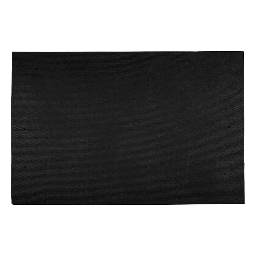 Kuber Industries Door Mat Rubber Mud Trapper Mat Welcome Mat Black & Silver Colour