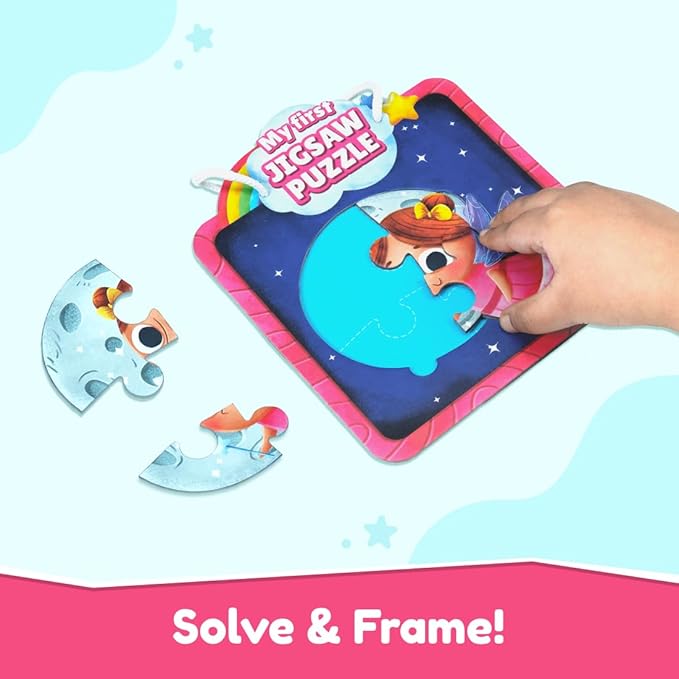 Bloomingo Puzzle Kit for Kids | My First Jigsaw Puzzle | Unicorn & the Friendly Fairy | 20+ Jigsaw Pieces