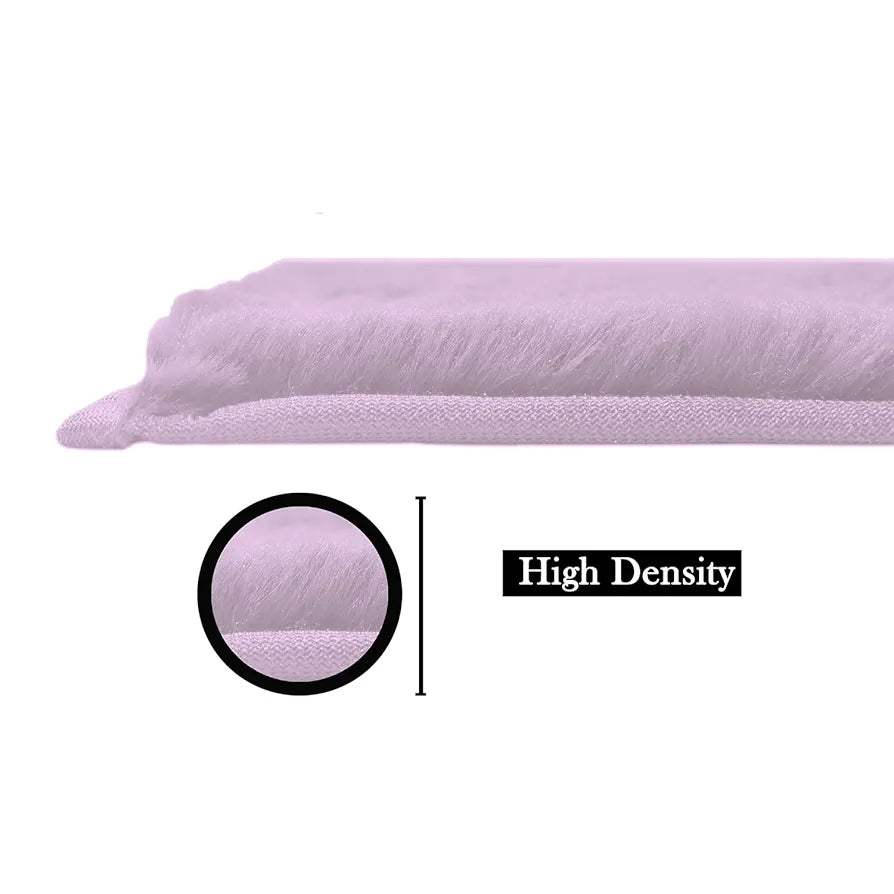 Luxe Home International Rectangular Bath Mat Super Soft Anti Skid Rabbit Fur  Bathroom Mats Rug Colour Lilca