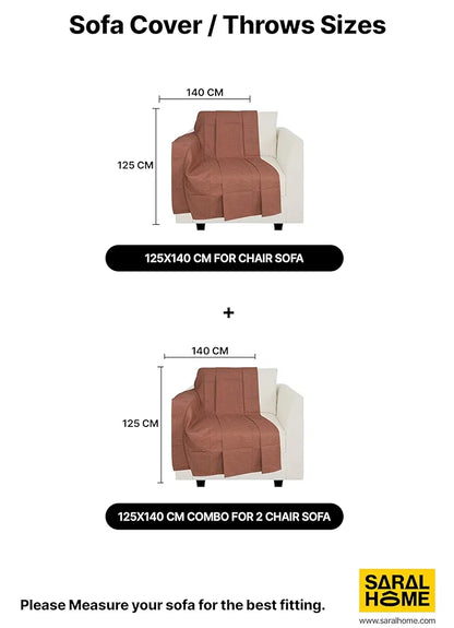Saral Home Mehroon 100% Cotton Unique Waffle Design Throw/Sofacover Colour Maroon