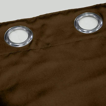 Divine Casa Semi Blackout Door Curtains 7 Feet Colour Meerkat Micro Satin Panels with Metal Eyelets (Pack of 2)