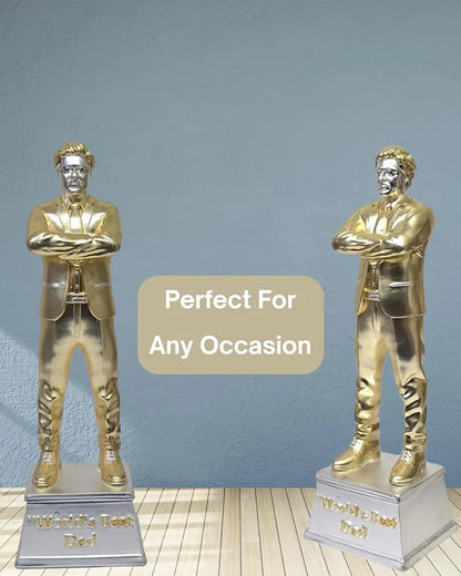 Gold Art India Best Father Figurine Gold & Silver Plated Matte