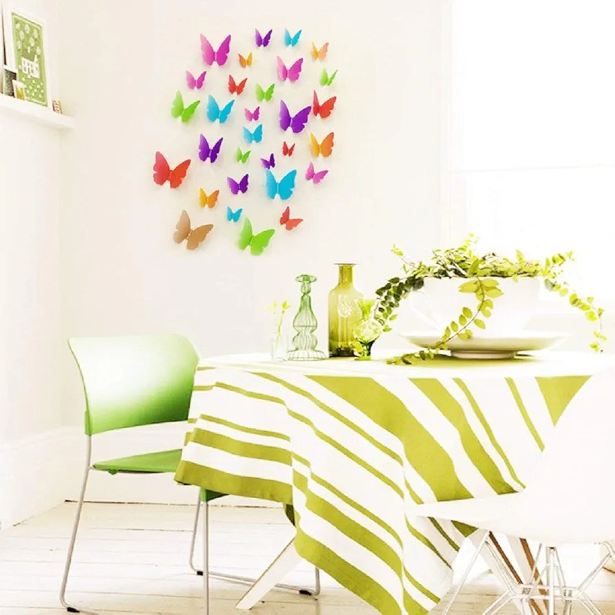 Jaamso Royals Multicolour 3d Butterfly Stickers for Wall 6 x 1 x 4 Centimeters