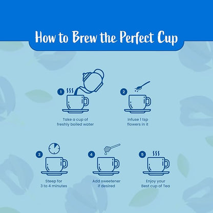 Organic Habits Blue Butterfly Pea Flower Tea 50 Gms | Aparajita Herbal Tea | Anti-oxidant Rich