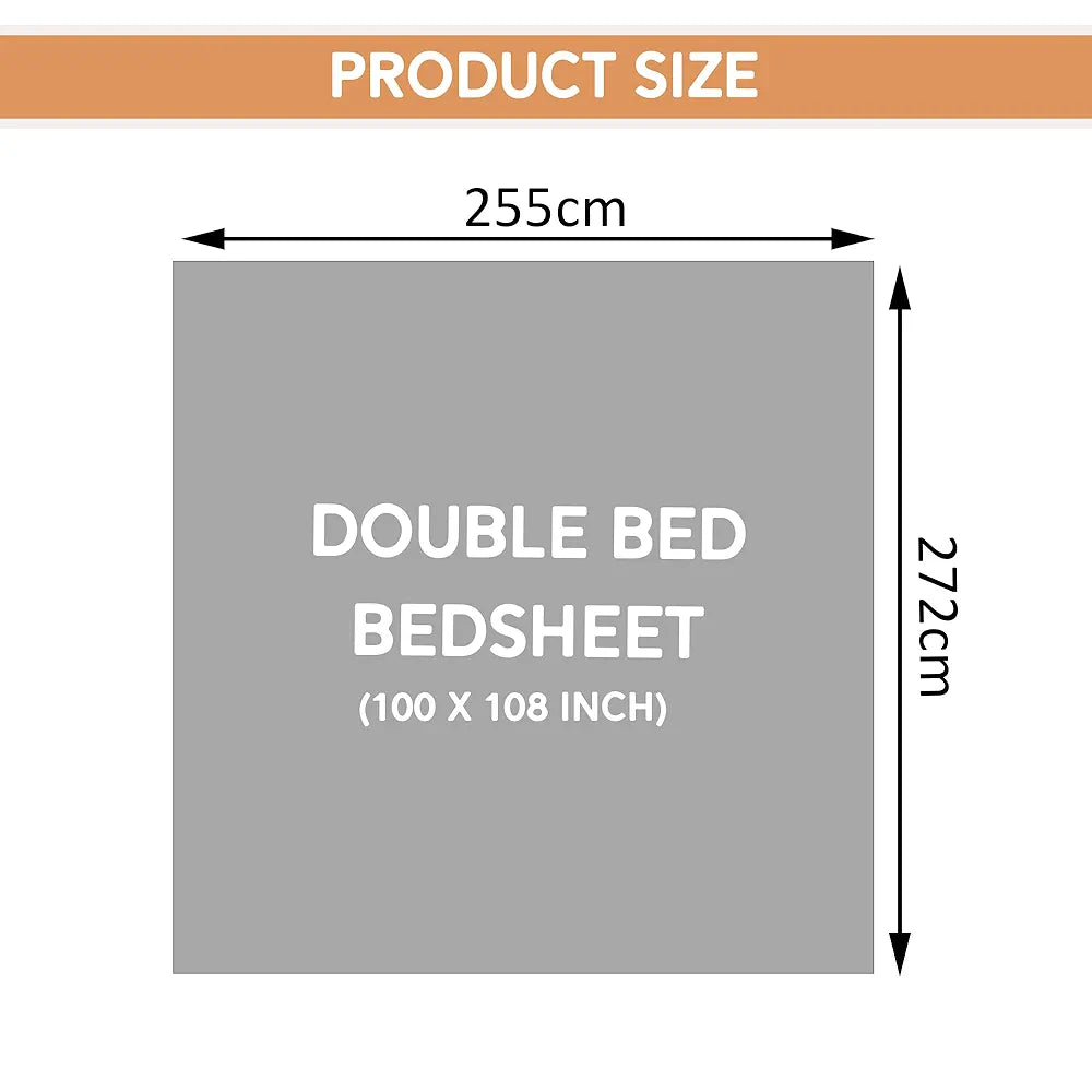 Kuber Industries Cotton Bedsheets for Double Bed with 2 Pillow Covers Kaleen Flower Yellow