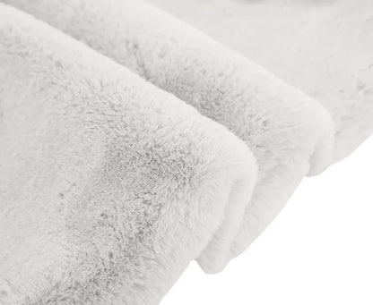 Luxe Home International Ruffle Floor Rug Rabbit Fur 1000 GSM Living Room Foot Mats 4 X 6 FtColour White