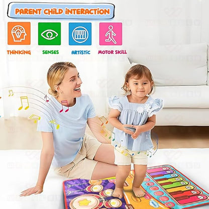 Wembley 2 in 1 Musical Mat for Kids Baby Piano Play Drum Mat Musical Keyboard