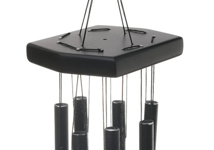Tej Gifts - Feng Shui Metal Wind Chime 7 Pipes Black Rods