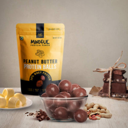 Eat Anytime Mindful Healthy Peanut Butter Protein Balls - 100 gms (Pack of 3)