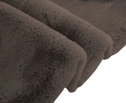 Luxe Home Ruffle Floor Rug Rabbit Fur 1000 GSM Living Room Foot Mats 4 X 6 Ft Colour Cocoa