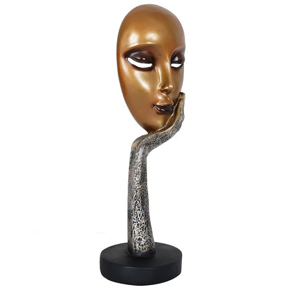 Zart Presents New Lady Face Golden Showpiece