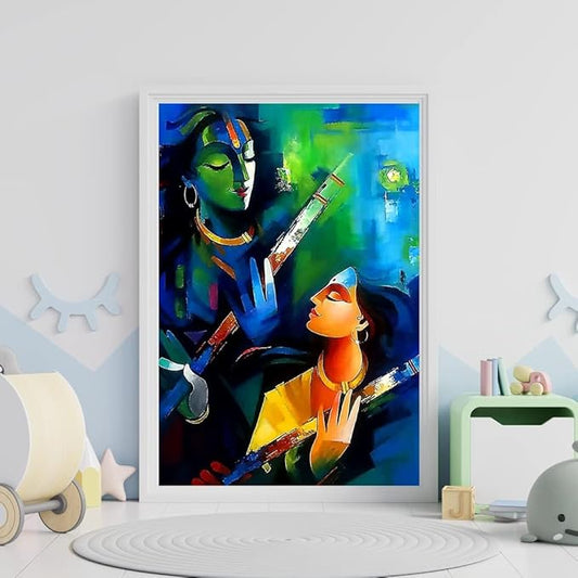 Tulip N Turtle Da Vinci Premier Series Abstract Radha Krishna Tube Packing 36 Colours Diy Acrylic Painting by Numbers Kit