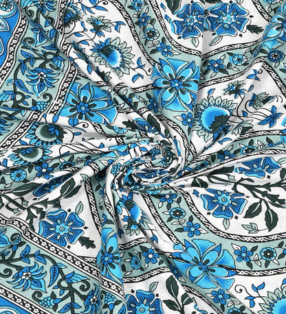 100% Pure Cotton Traditional Printed Bedsheet for Double Bed King Size Bedsheet with 2 Pillow Covers