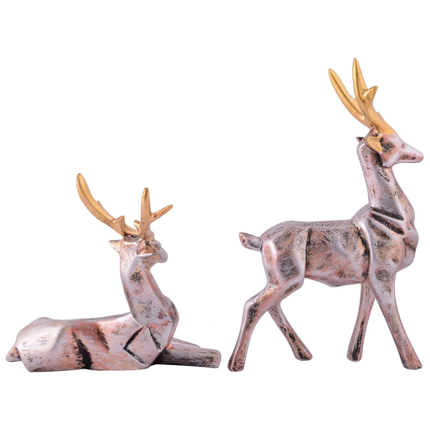 Resin Deer Head Showpiece Animal Figurine for Table Top Good Luck Vaastu Statue