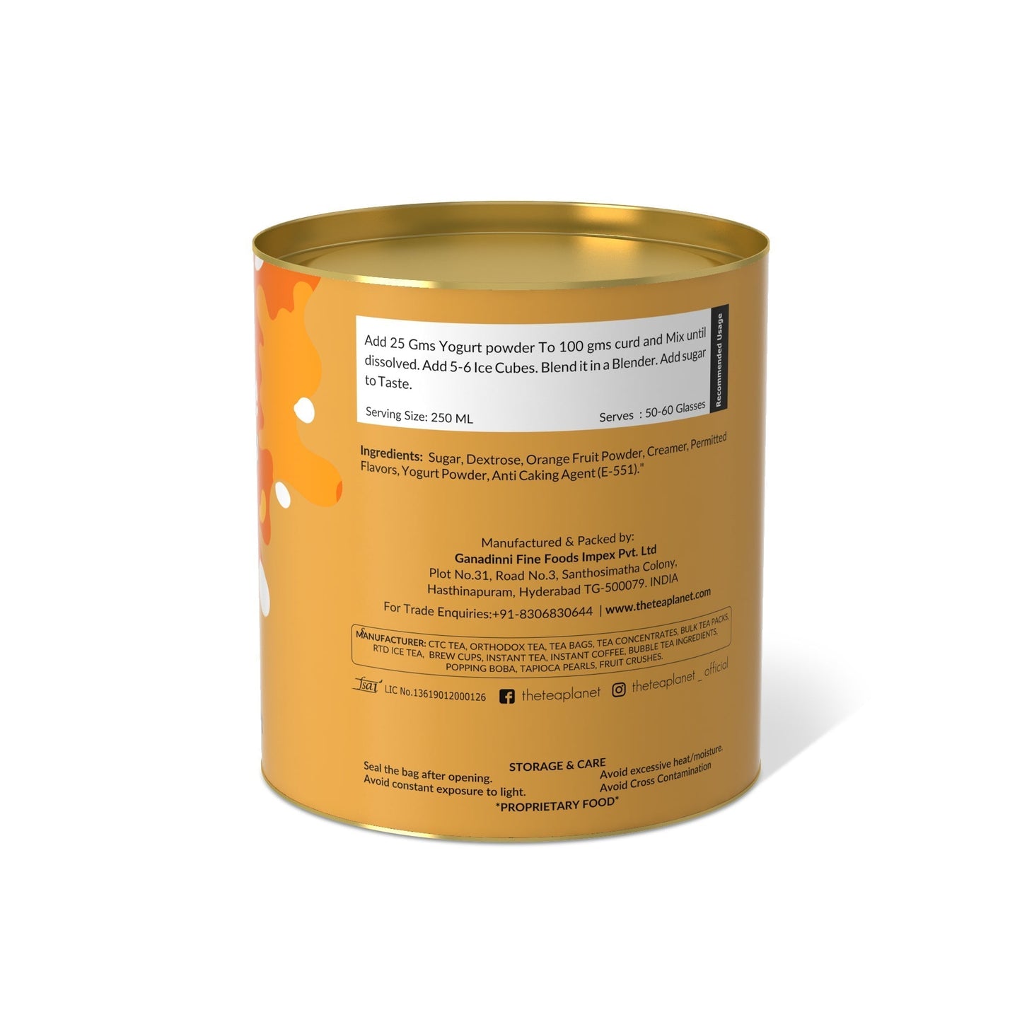 Mandarin Orange Yogurt Mix - 800 gms