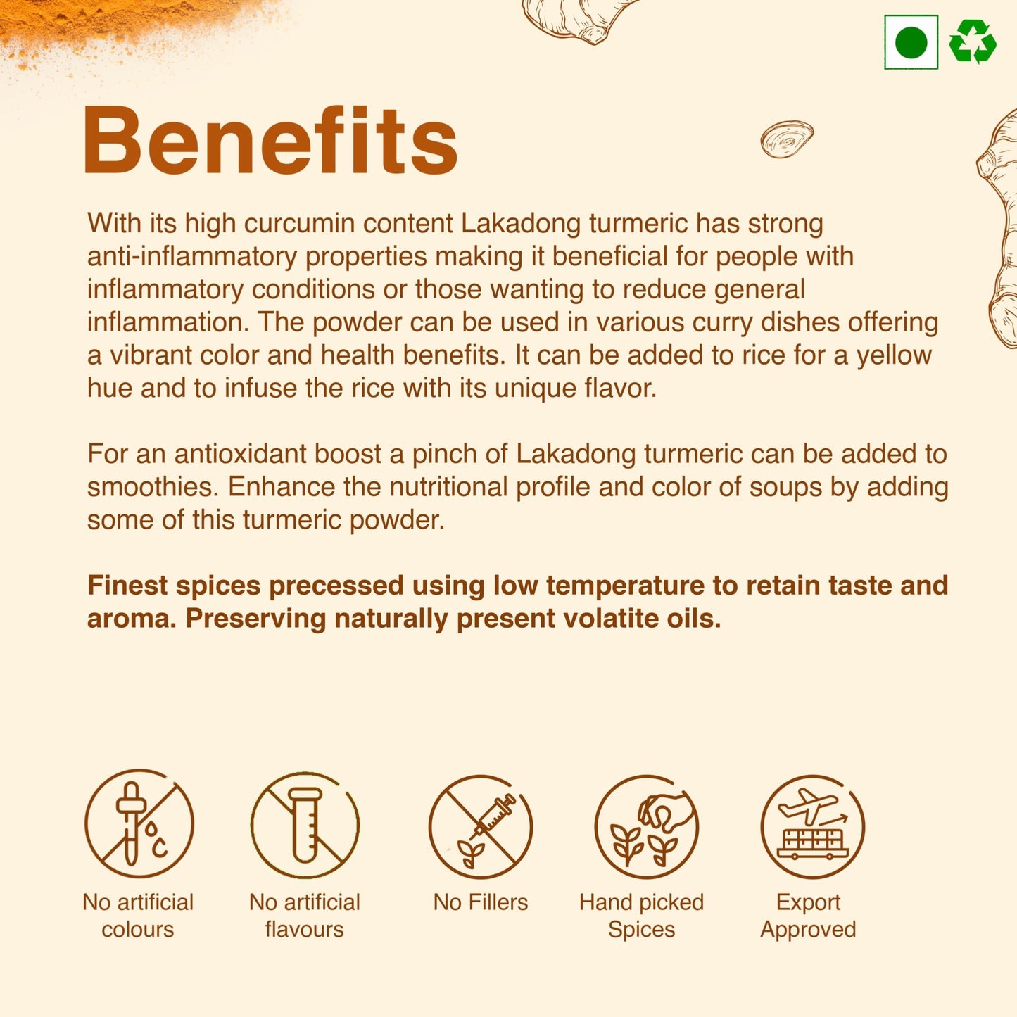 Turmeric Powder High Curcumin