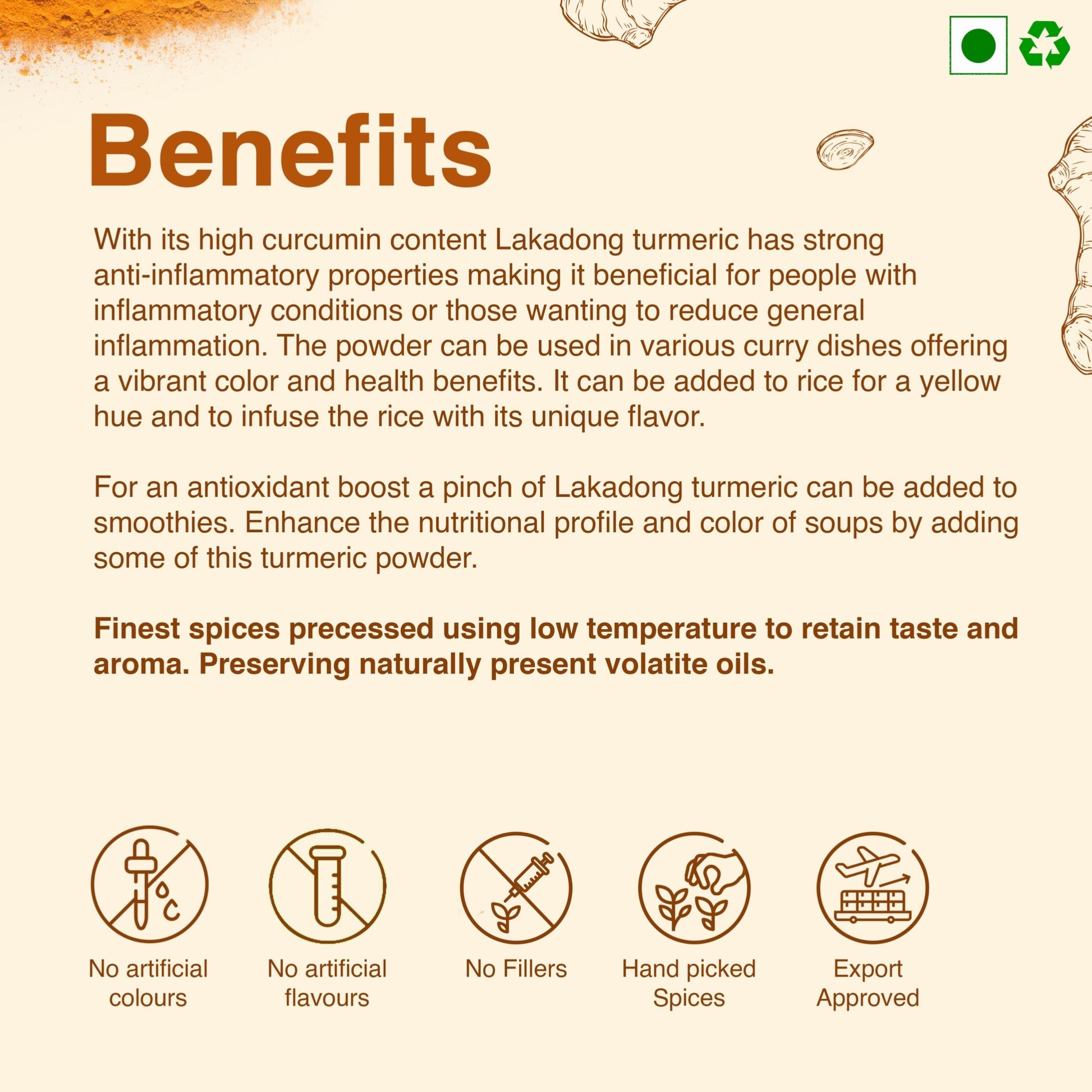 Turmeric Powder High Curcumin