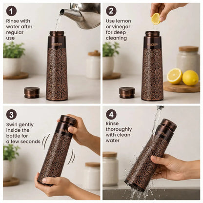Artarium Antique Etching Copper Water Bottle 1L