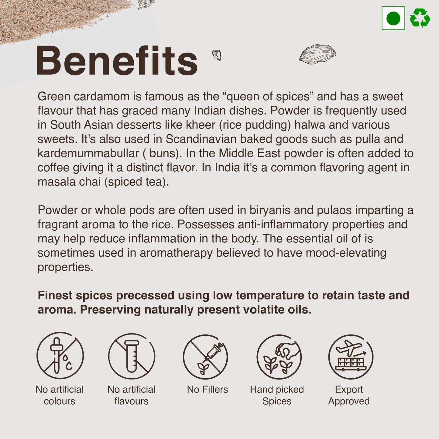 Cardamom Seed Powder