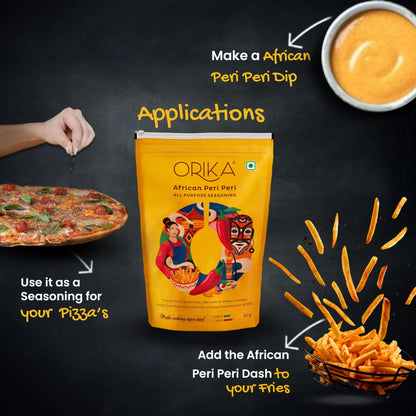 Orika African Peri Peri All Purpose Seasoning, Pack of 2, 85g each