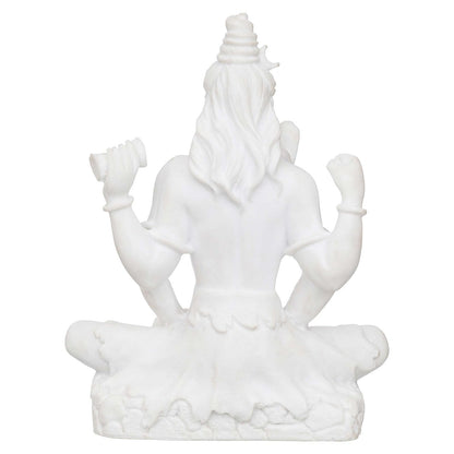 Handicraft Marble dust Lord Shiv ji Statue for Pooja, Car Dashboard I Shiva Idol I Bholenath I Mahakal I Adiyogi Statue I Office Table