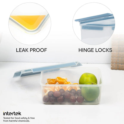 Anko 2.3L BPA-Free Plastic Lunch Box | Airtight | Lockable Lid | Leak-Proof | Kitchen Travel School