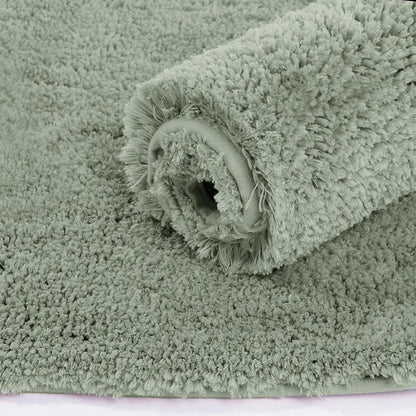 Luxe Home International Bath Mat Super Soft Non Slip Vegas Mats Rectangular Colour Pastel Green