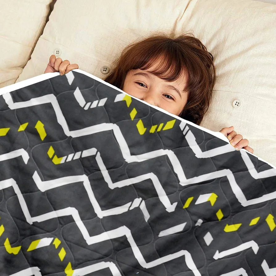 Divine Casa 120 GSM Microfiber Reversible Kids Single Bed Comforter Ultra-Soft Toddler Blanket Colour Slate