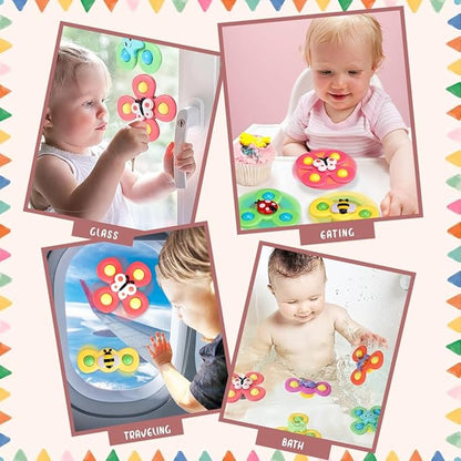 Wembley Suction Spinner Toy for Baby Bath Toys Water Toys 3 Pcs