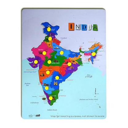 Highroof Map Wooden Puzzle Kids Games Toys For Kids 3+ Jigsaw Puzzles For Adults Educational Toy