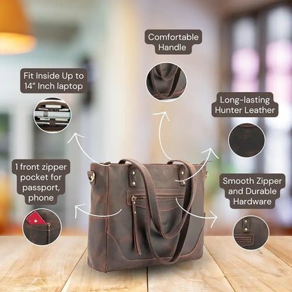 Goatter Genuine Leather Office And Daily Travel Use Shoulder Bag For Women's,