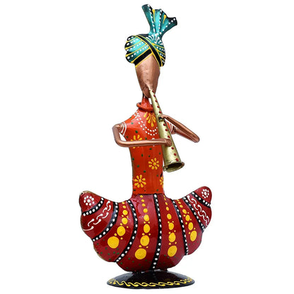 Kraftskala Metal Figurines for Home Decor Traditional Rajasthani Musicians Pack of 3